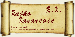 Rajko Kašarević vizit kartica